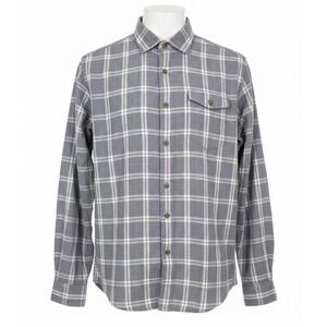 NEW Johnnie O Mens Button Down Surflannel Shirt Laguna Blue Plaid Medium - CJ